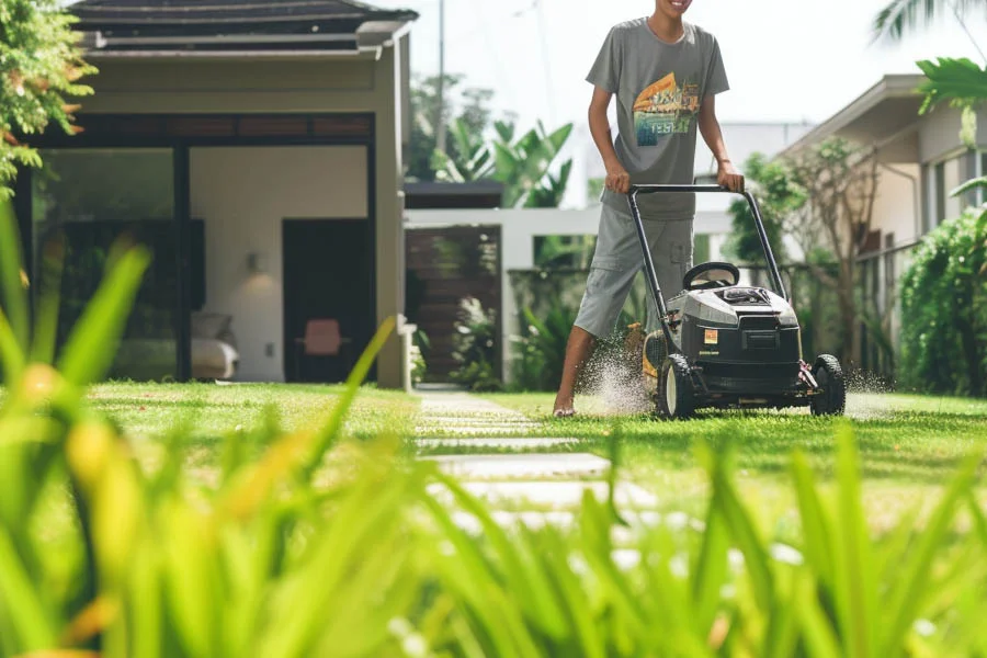 battery operated lawn mower